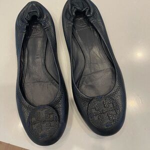 Tory Burch Minnie Travel Ballet Flat Navy/Navy